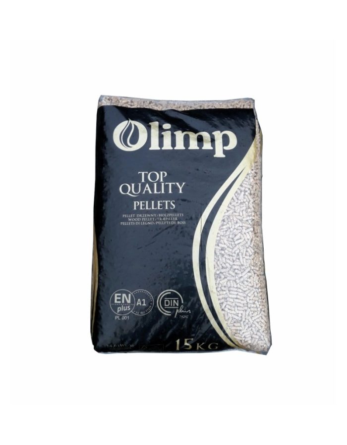 Granulés OLIMP Din+, EN+A1 – Palette de 15 sacs de 15kg